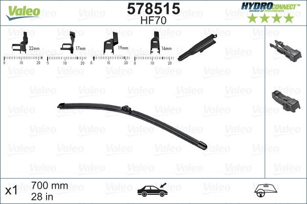 Valeo 578515 - Torkarblad xdelar.se