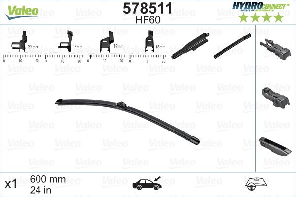 Valeo 578511 - Torkarblad xdelar.se