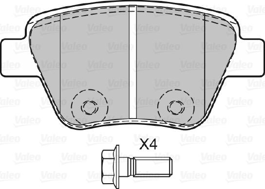 Valeo 601137 - Bromsbeläggssats, skivbroms xdelar.se