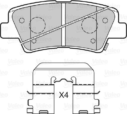 Valeo 601301 - Bromsbeläggssats, skivbroms xdelar.se