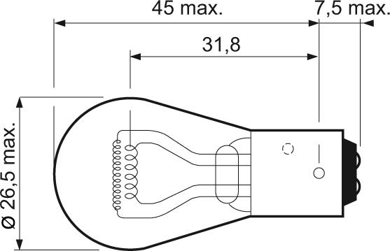 Valeo 032205 - Glödlampa, broms / bakljus xdelar.se