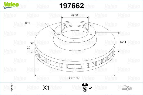 Valeo 197662 - Bromsskiva xdelar.se