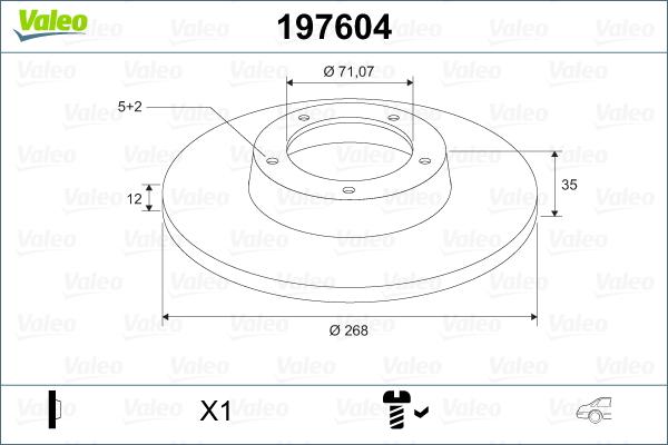 Valeo 197604 - Bromsskiva xdelar.se