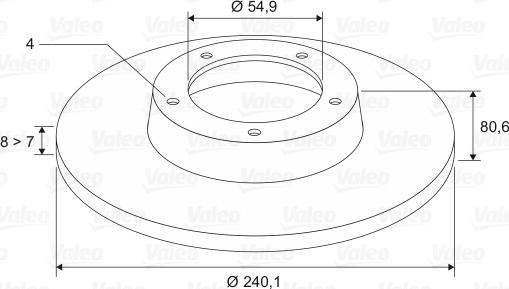 Valeo 197308 - Bromsskiva xdelar.se