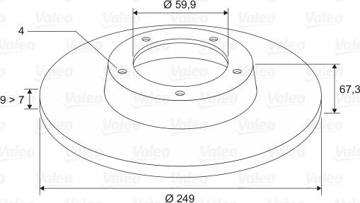 Valeo 197307 - Bromsskiva xdelar.se