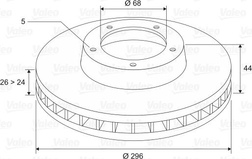 Valeo 197317 - Bromsskiva xdelar.se