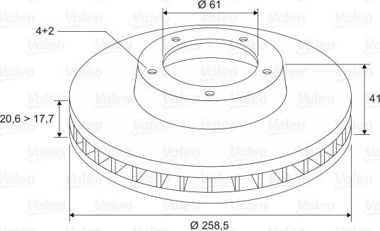 Valeo 186208 - Bromsskiva xdelar.se