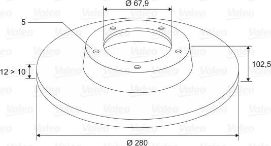 Valeo 186713 - Bromsskiva xdelar.se