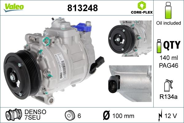 Valeo 813248 - Kompressor, klimatanläggning xdelar.se