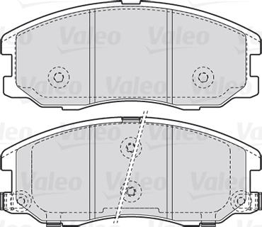 Valeo 301942 - Bromsbeläggssats, skivbroms xdelar.se