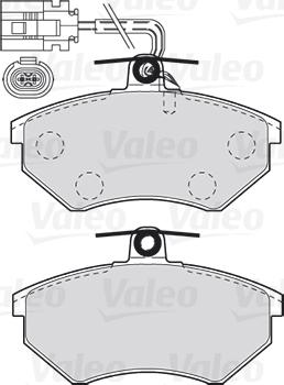 Valeo 301982 - Bromsbeläggssats, skivbroms xdelar.se