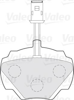 Valeo 301497 - Bromsbeläggssats, skivbroms xdelar.se