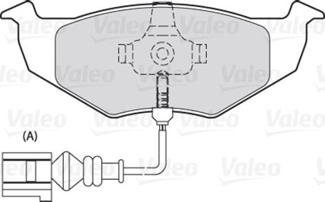 Valeo 301488 - Bromsbeläggssats, skivbroms xdelar.se