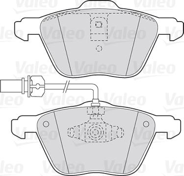 Valeo 301565 - Bromsbeläggssats, skivbroms xdelar.se