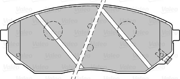 Valeo 301654 - Bromsbeläggssats, skivbroms xdelar.se