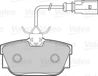 Valeo 301650 - Bromsbeläggssats, skivbroms xdelar.se