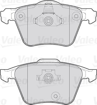 Valeo 301657 - Bromsbeläggssats, skivbroms xdelar.se