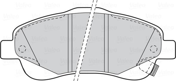 Valeo 301665 - Bromsbeläggssats, skivbroms xdelar.se