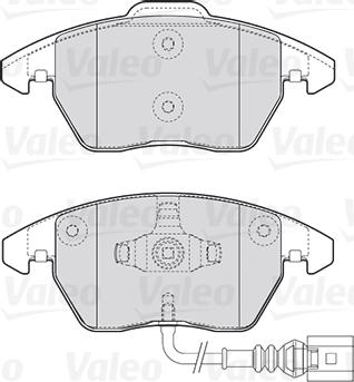 Valeo 301635 - Bromsbeläggssats, skivbroms xdelar.se