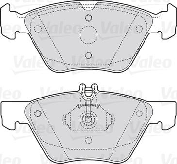 Valeo 301636 - Bromsbeläggssats, skivbroms xdelar.se