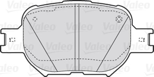 Valeo 301827 - Bromsbeläggssats, skivbroms xdelar.se