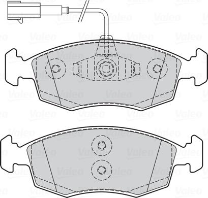 Valeo 301298 - Bromsbeläggssats, skivbroms xdelar.se