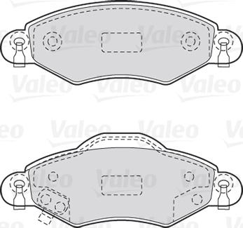 Valeo 301736 - Bromsbeläggssats, skivbroms xdelar.se