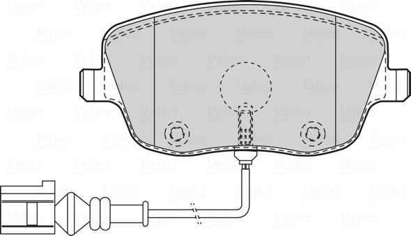 Valeo 301720 - Bromsbeläggssats, skivbroms xdelar.se