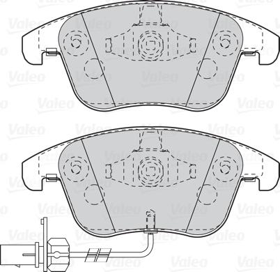 Valeo 302098 - Bromsbeläggssats, skivbroms xdelar.se