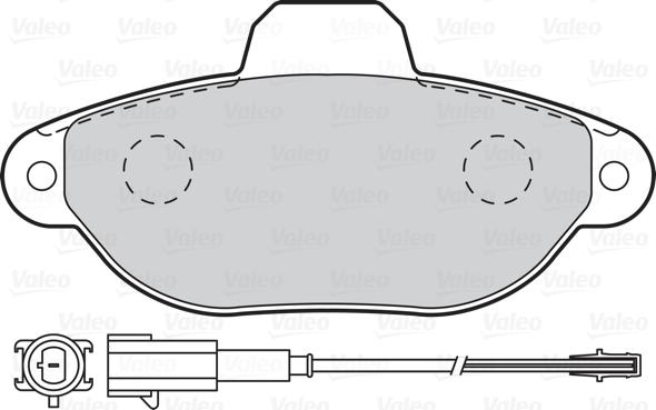 Valeo 302093 - Bromsbeläggssats, skivbroms xdelar.se