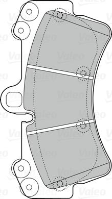 Valeo 302043 - Bromsbeläggssats, skivbroms xdelar.se