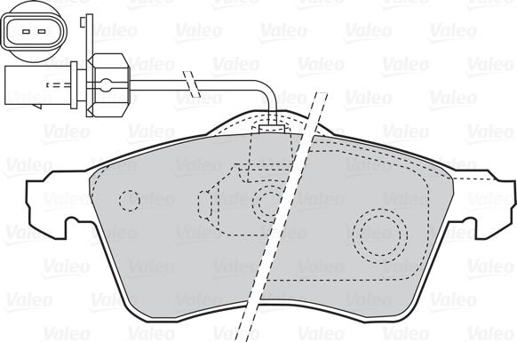 Valeo 302047 - Bromsbeläggssats, skivbroms xdelar.se