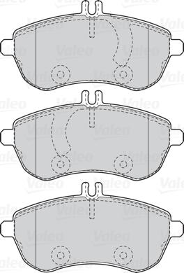 Valeo 302088 - Bromsbeläggssats, skivbroms xdelar.se