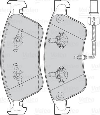 Valeo 302071 - Bromsbeläggssats, skivbroms xdelar.se