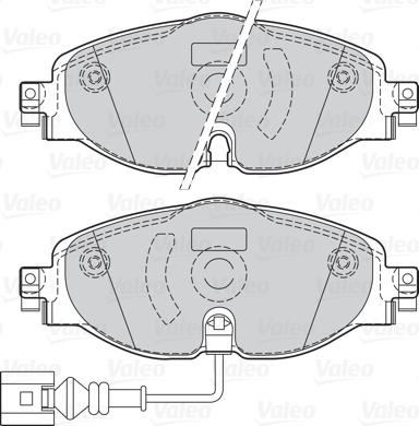 Valeo 302145 - Bromsbeläggssats, skivbroms xdelar.se