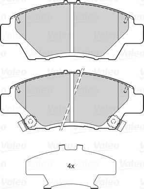 Valeo 302158 - Bromsbeläggssats, skivbroms xdelar.se