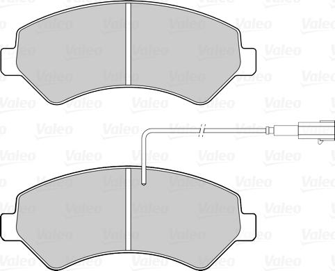 Valeo 302264 - Bromsbeläggssats, skivbroms xdelar.se