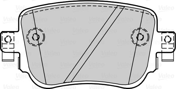 Valeo 302265 - Bromsbeläggssats, skivbroms xdelar.se