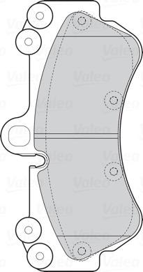 Valeo 302287 - Bromsbeläggssats, skivbroms xdelar.se