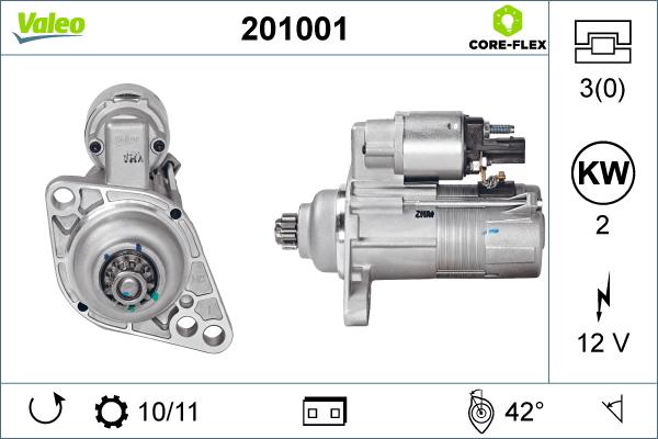 Valeo 201001 - Startmotor xdelar.se