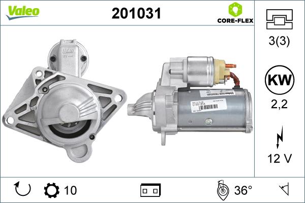 Valeo 201031 - Startmotor xdelar.se