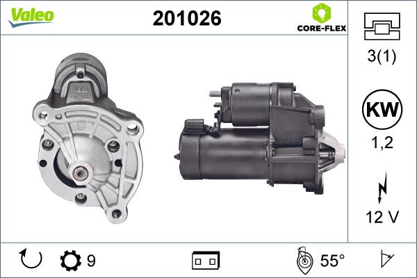 Valeo 201026 - Startmotor xdelar.se