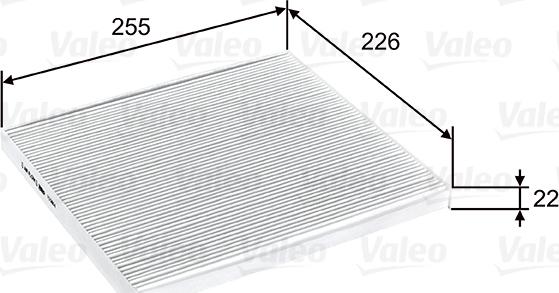 Valeo 715804 - Filter, kupéventilation xdelar.se