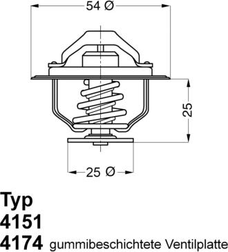 WAHLER 4174.79D - Termostat, kylvätska xdelar.se