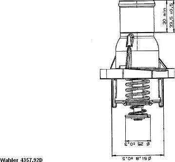 WAHLER 4357.92D - Termostat, kylvätska xdelar.se