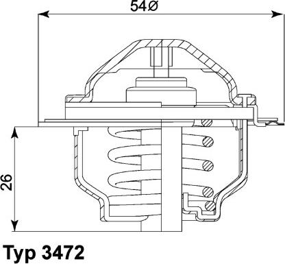 WAHLER 3472.87D - Termostat, kylvätska xdelar.se