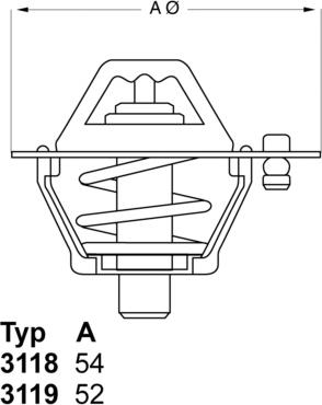 WAHLER 311882D1 - Termostat, kylvätska xdelar.se