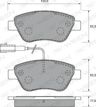 TRUPART DP11466RS - Bromsbeläggssats, skivbroms xdelar.se