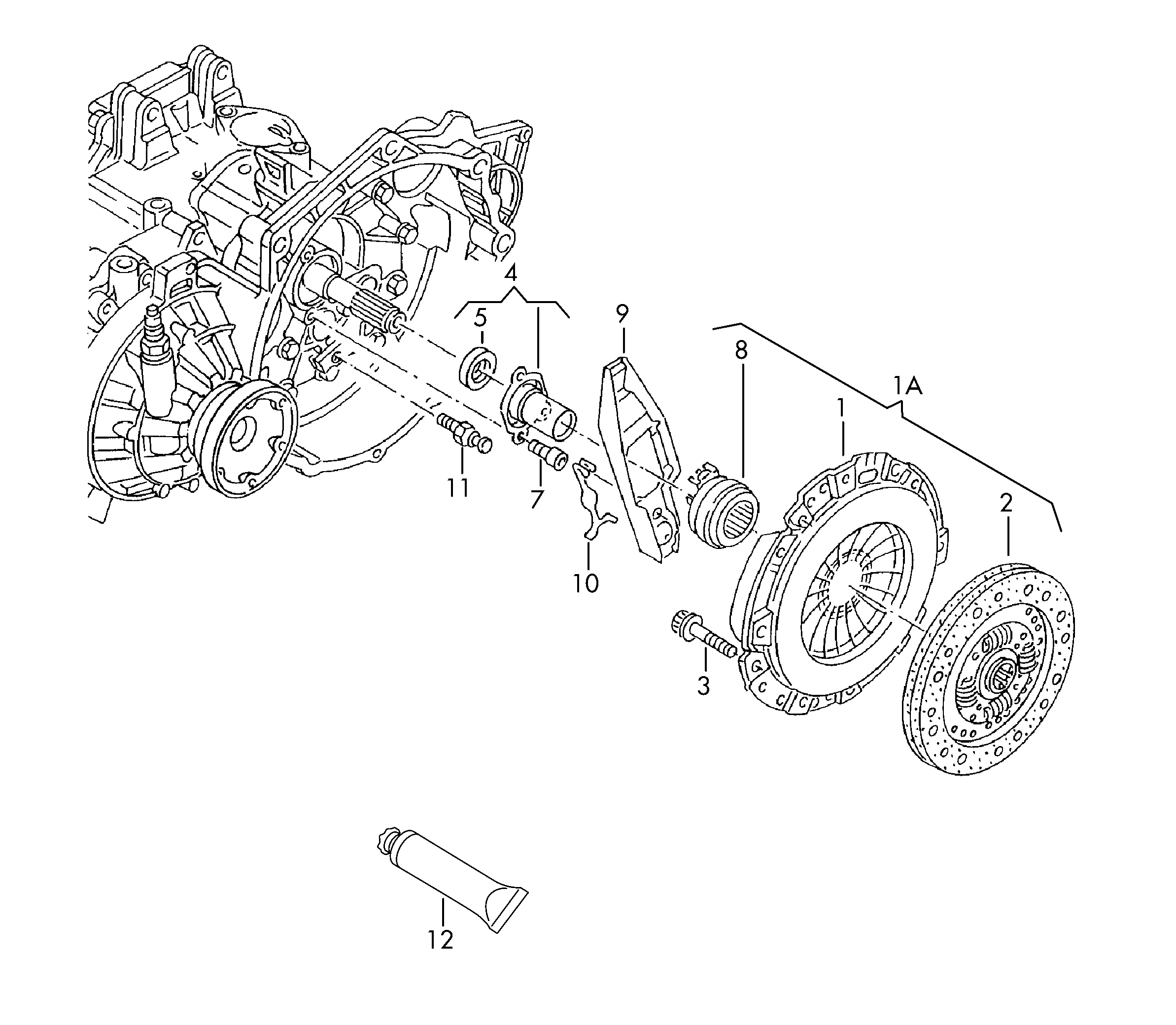 VW 02J 141 719B - Urtrampningsgaffel, koppling xdelar.se