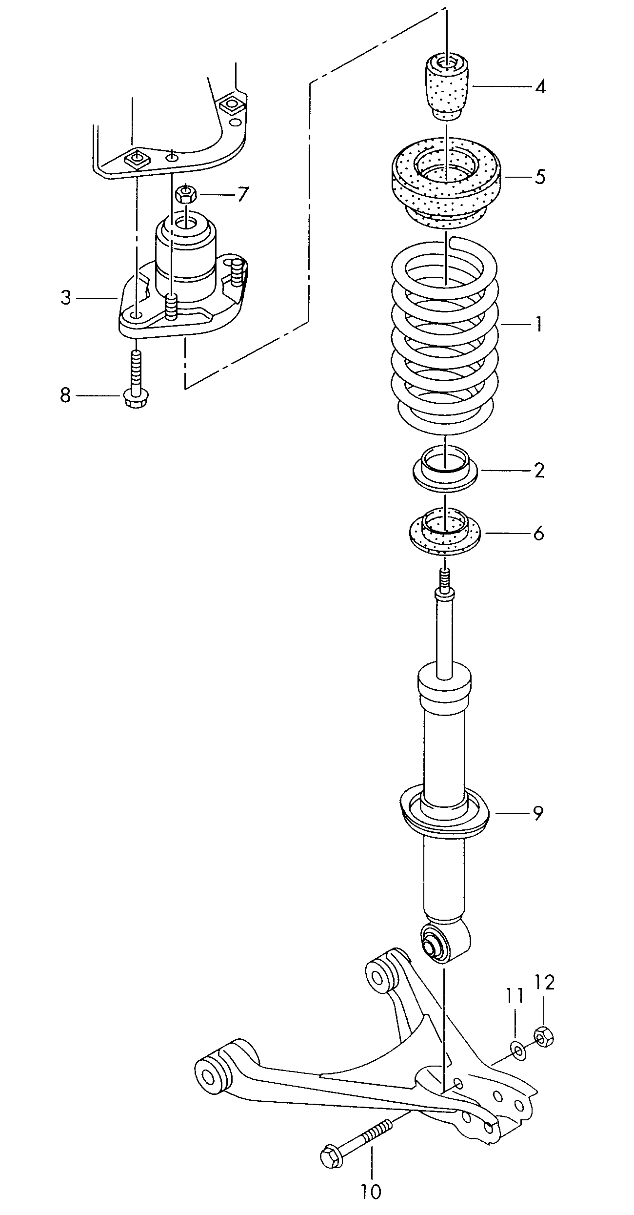 VAG 3B5513031D - Stötdämpare xdelar.se